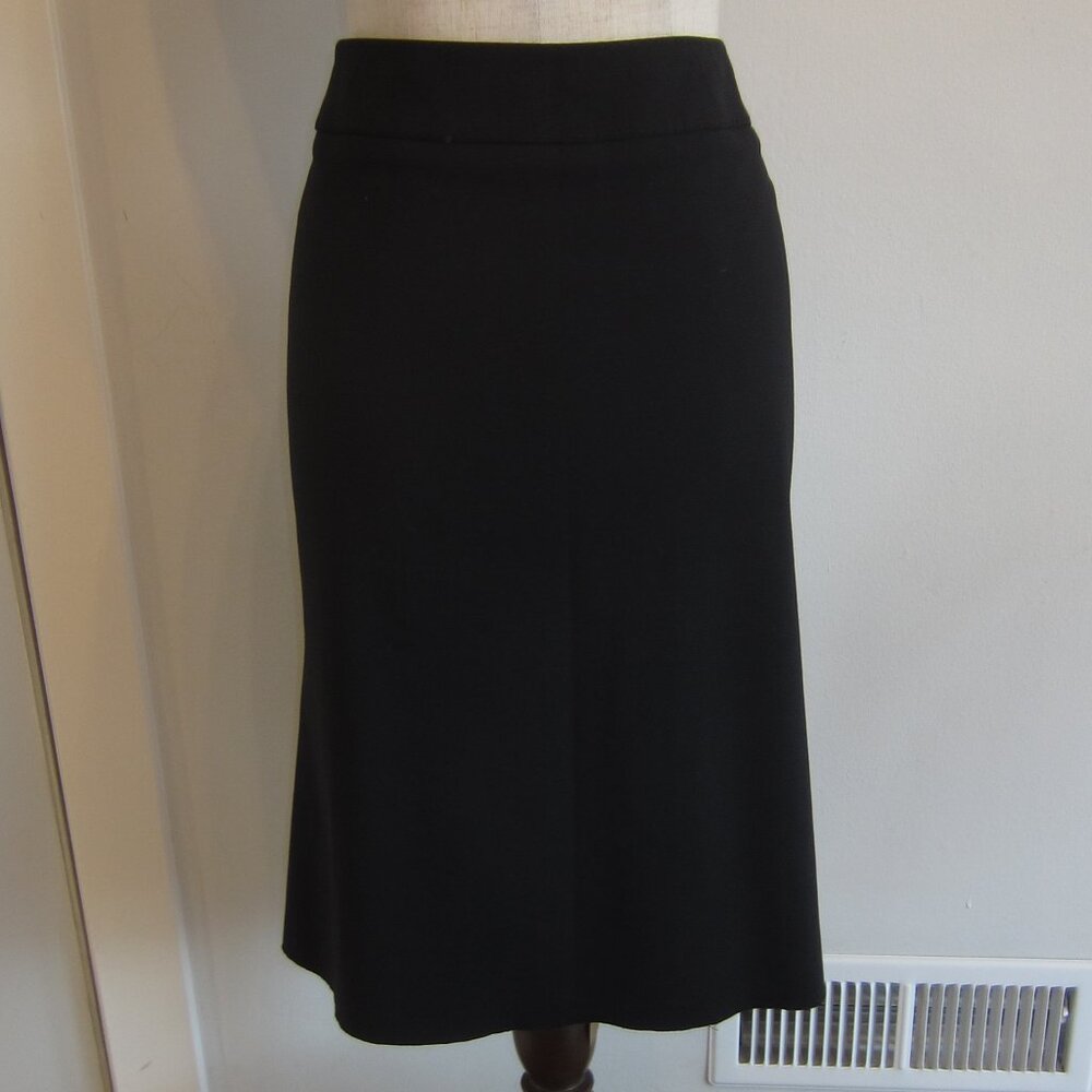 Elie Tahari Black Wool Blend Designer Straight Skirt Sz 10~Black Skirt Sz 10